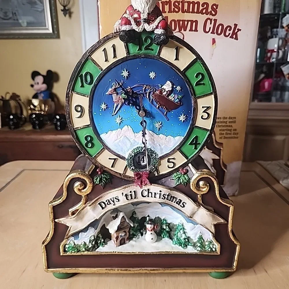 Festive Santa Christmas Countdown Clock